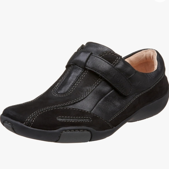 Naturalizer Carlos walking shoes black leather Very good cond. Velcro. Narrow - Picture 3 of 14
